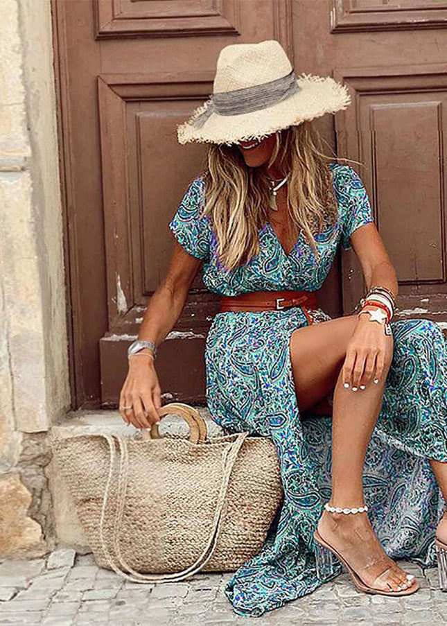 Clarice™ - Maxi Ibiza Dress - Belt included