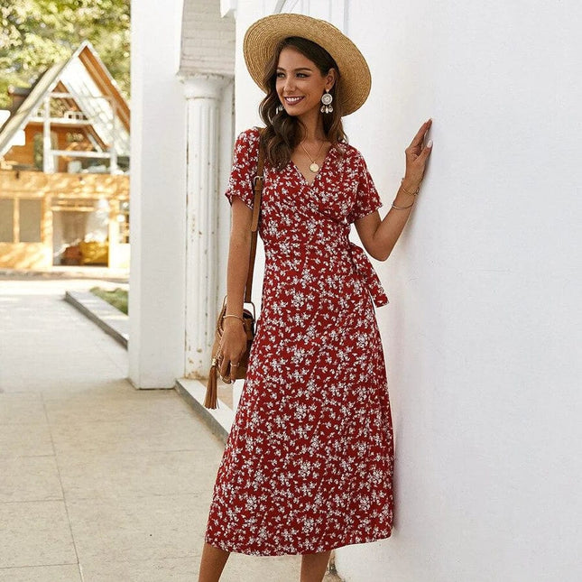 Hazel™ - Floral Ibiza Midi Dress