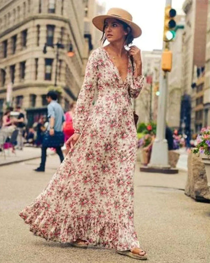 Ida™ - Maxi Ibiza Style Floral Dress