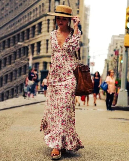 Ida™ - Maxi Ibiza Style Floral Dress