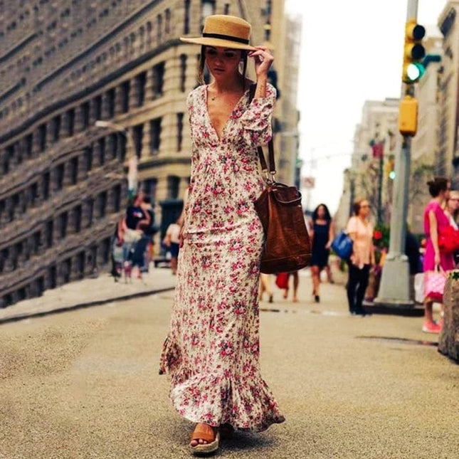Ida™ - Maxi Ibiza Style Floral Dress