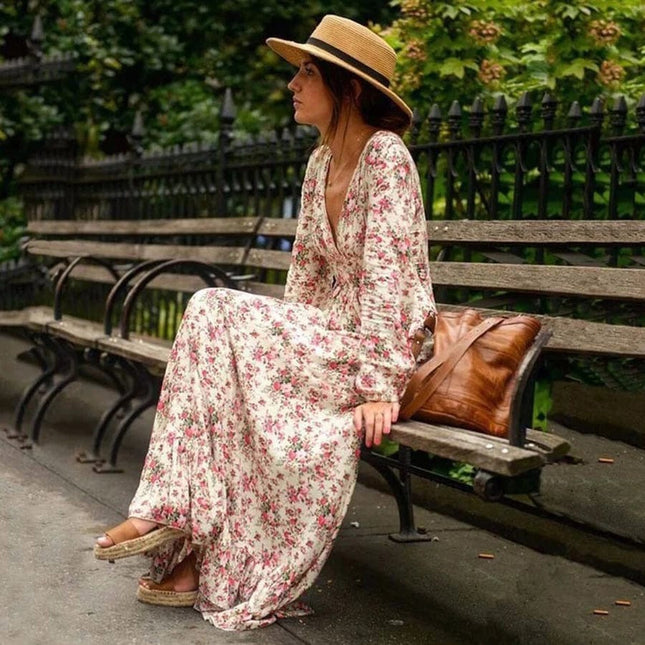 Ida™ - Maxi Ibiza Style Floral Dress