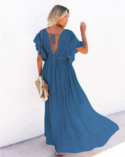 Roxanne™ - Maxi Navy Blue Ibiza Beach Dress