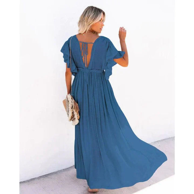 Roxanne™ - Maxi Navy Blue Ibiza Beach Dress