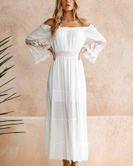 Prudence™ - Maxi White Bohemian Dress