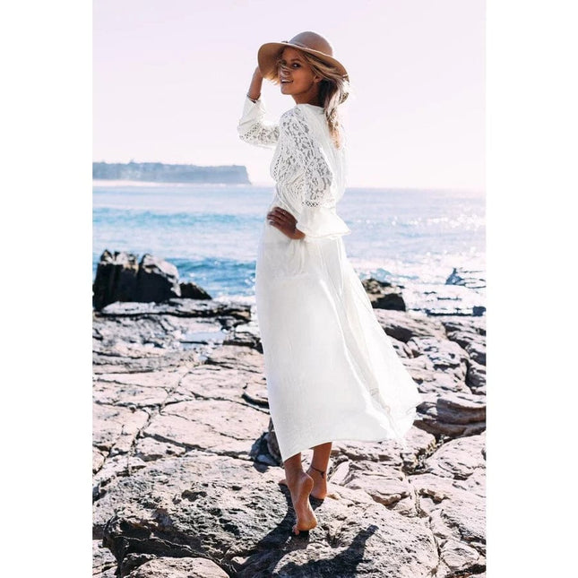 Estelle™ - Maxi White Ibiza Beach Dress