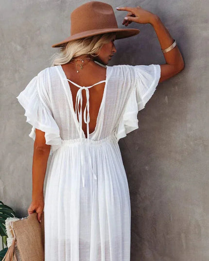 Rowena™ - Maxi White Beach Dress