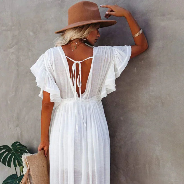 Rowena™ - Maxi White Beach Dress