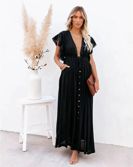 Annie-Rose™ - Maxi Black Ibiza Dress