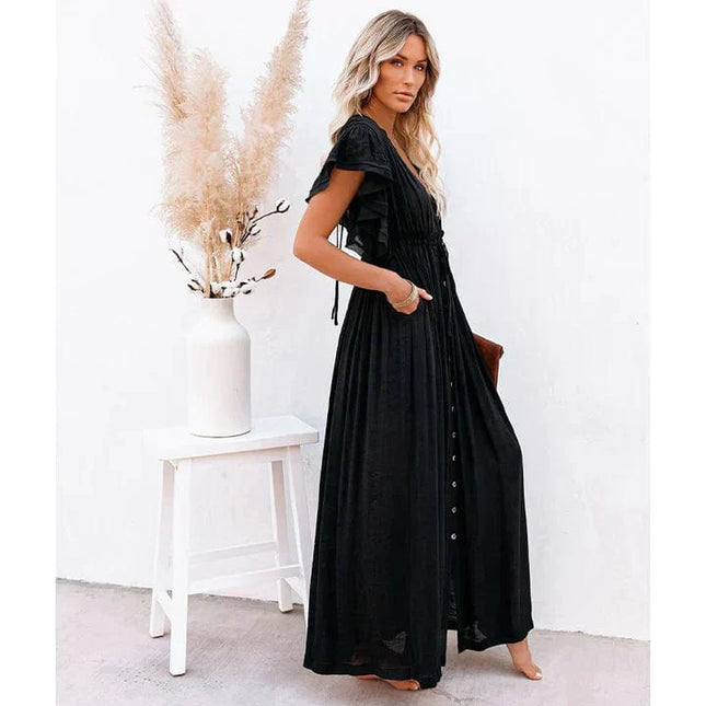 Annie-Rose™ - Maxi Black Ibiza Dress