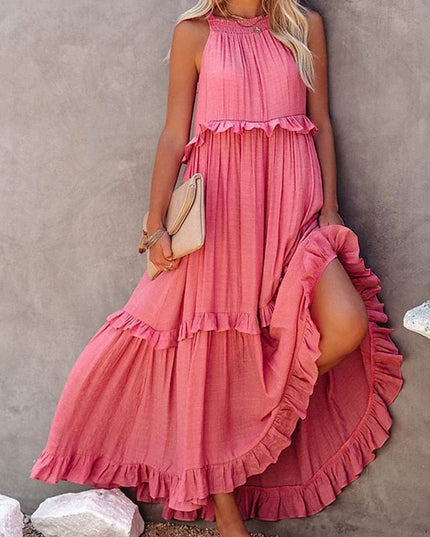 Mavis™ - Pink Loose Maxi Dress