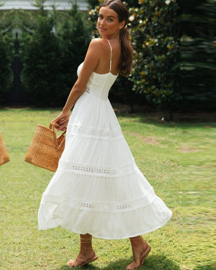 Sarah™ - White Maxi Beach Dress