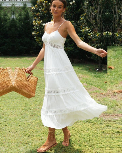 Sarah™ - White Maxi Beach Dress