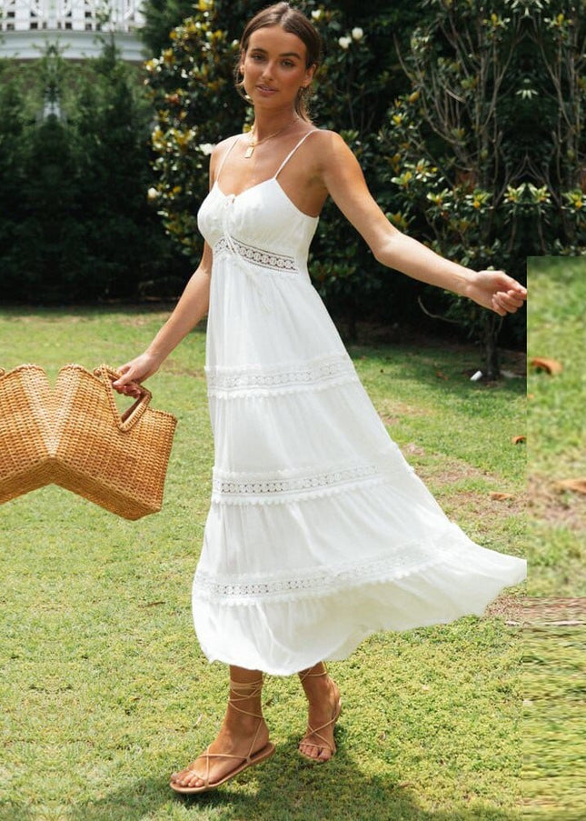 Sarah™ - White Maxi Beach Dress